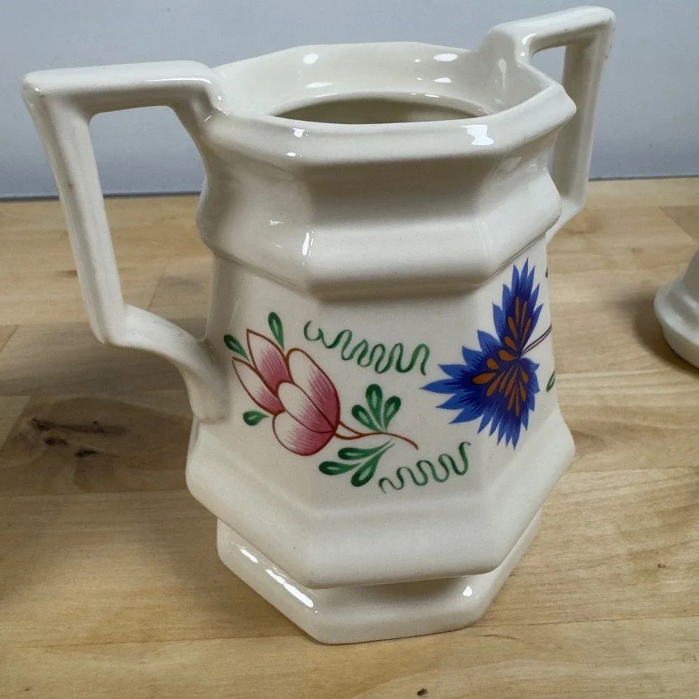 Pfaltzgraff Greenfield Village Museum Collection Creamer and Sugar Bowl Set